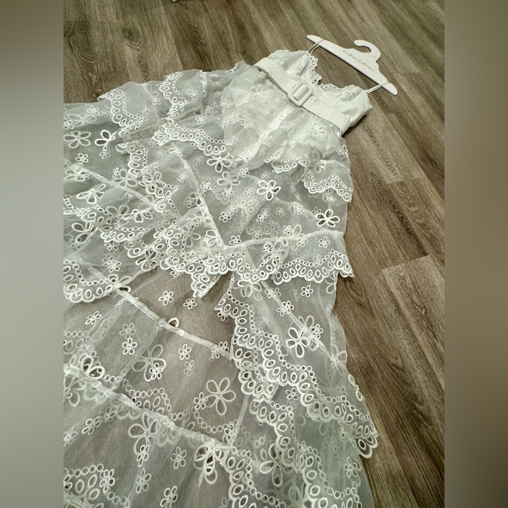 NWT *ONE OF A KIND* For Love And Lemons Eyelet Lace Wedding/Bachelorette Dress - Picture 3 of 9